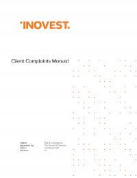 Client Complaints Manual
